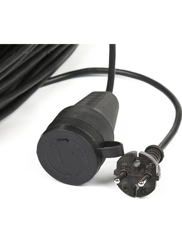 Удлинитель на каркасе TUNDRA, 1 розетка, 30 м, 6 А, ПВС 2х0.75 мм2, без з/к, IP44,