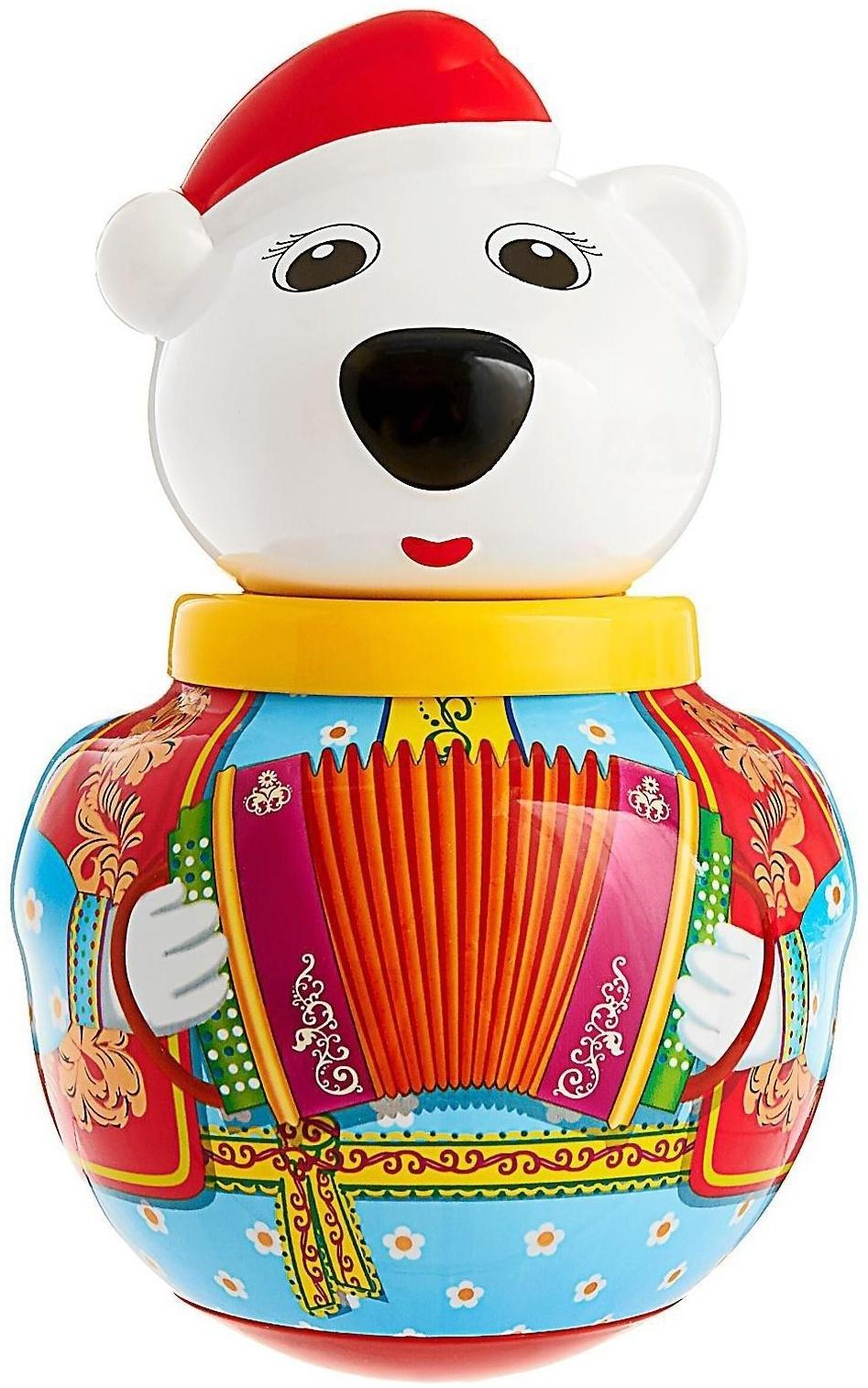 Неваляшка малая Белый медведь «Тёма», МИКС