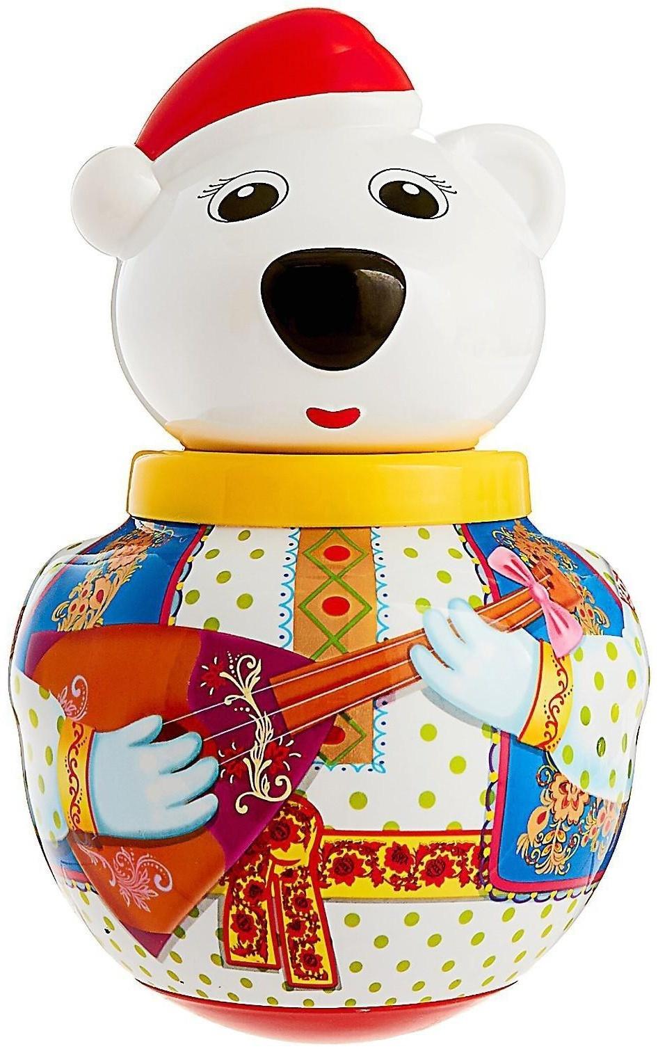 Неваляшка малая Белый медведь «Тёма», МИКС