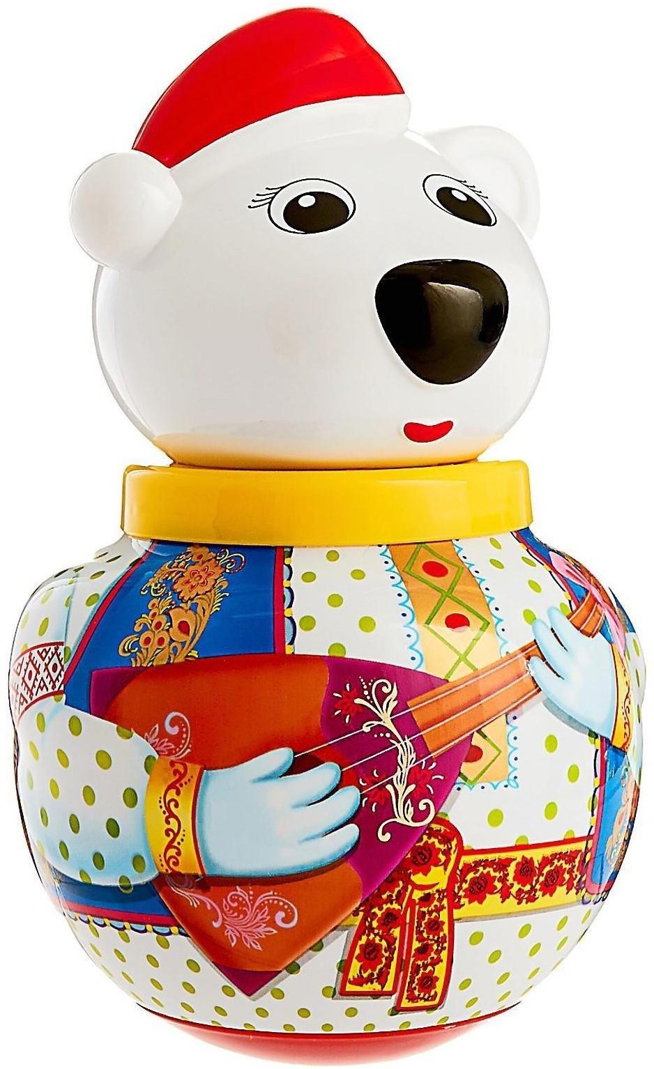 Неваляшка малая Белый медведь «Тёма», МИКС