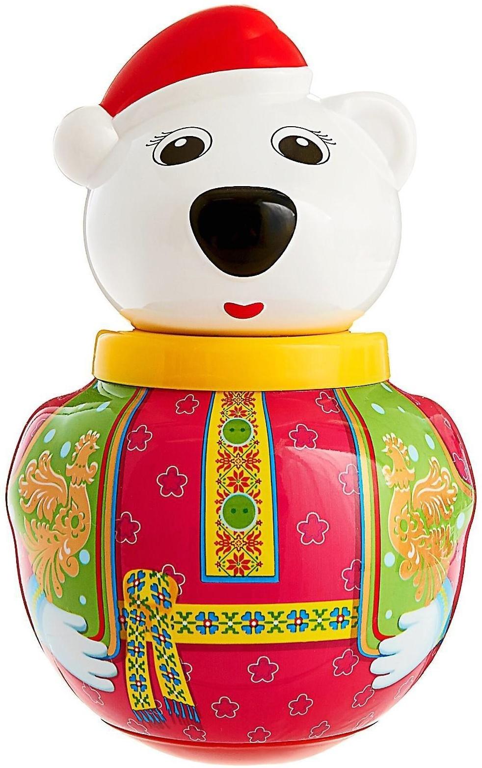 Неваляшка малая Белый медведь «Тёма», МИКС