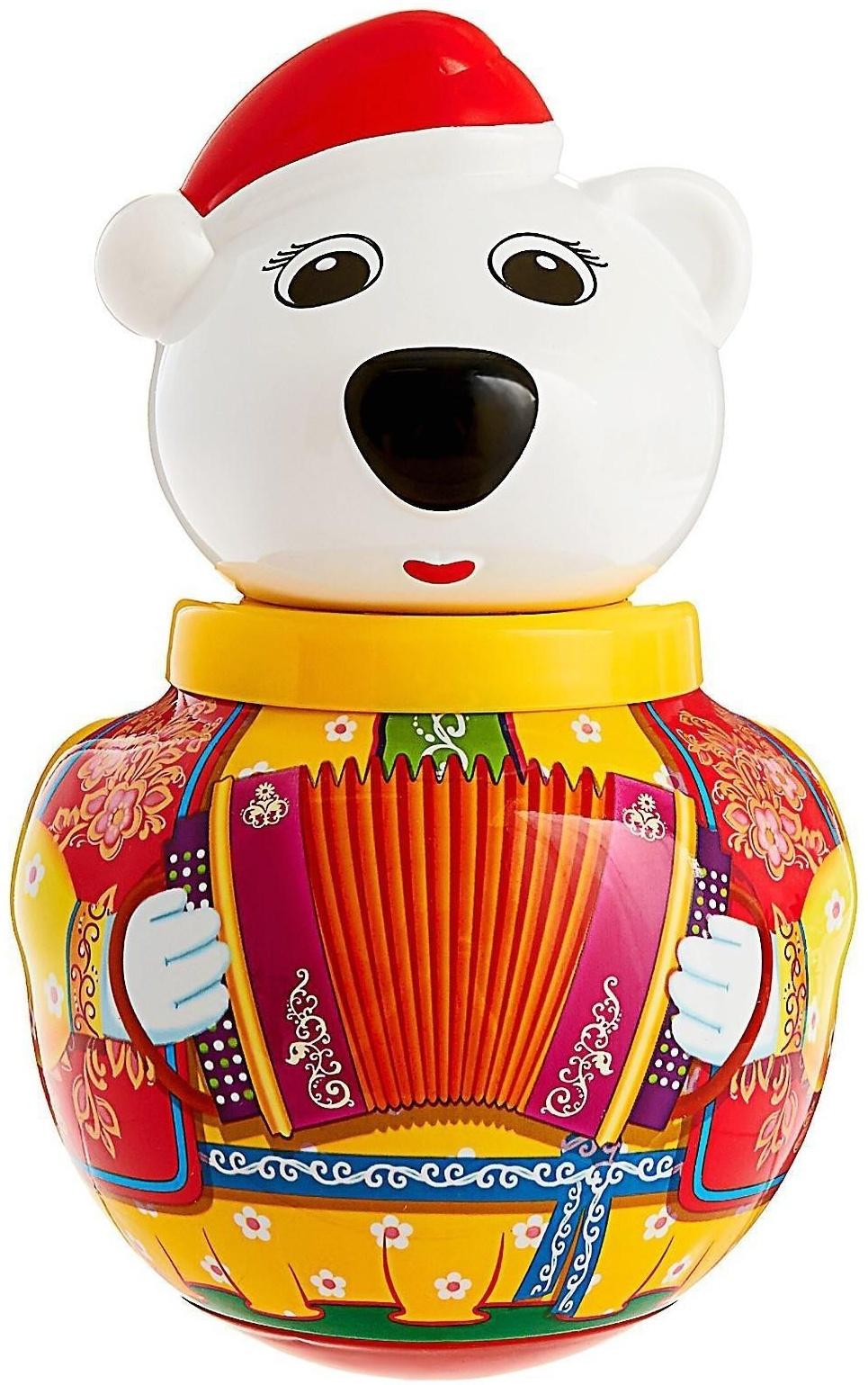 Неваляшка малая Белый медведь «Тёма», МИКС