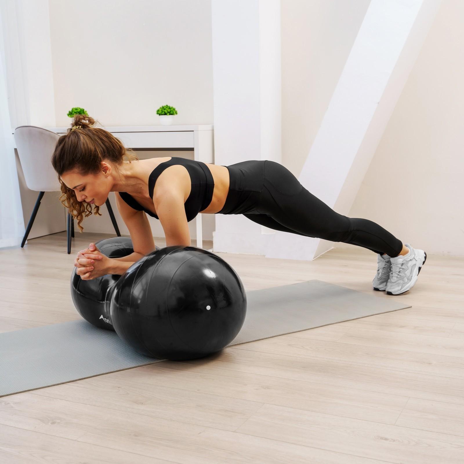 Фитбол овальный ONLYTOP, 77 х 40 х 40 см, 900 г, цвета микс