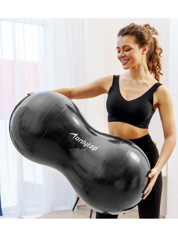 Фитбол овальный ONLYTOP, 77 х 40 х 40 см, 900 г, цвета микс