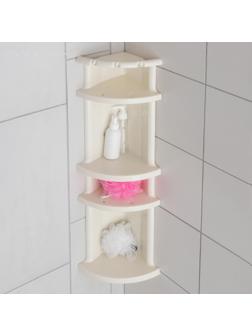 Полка угловая 2-х ярусная, сборная, 17×17×80 см, цвет МИКС