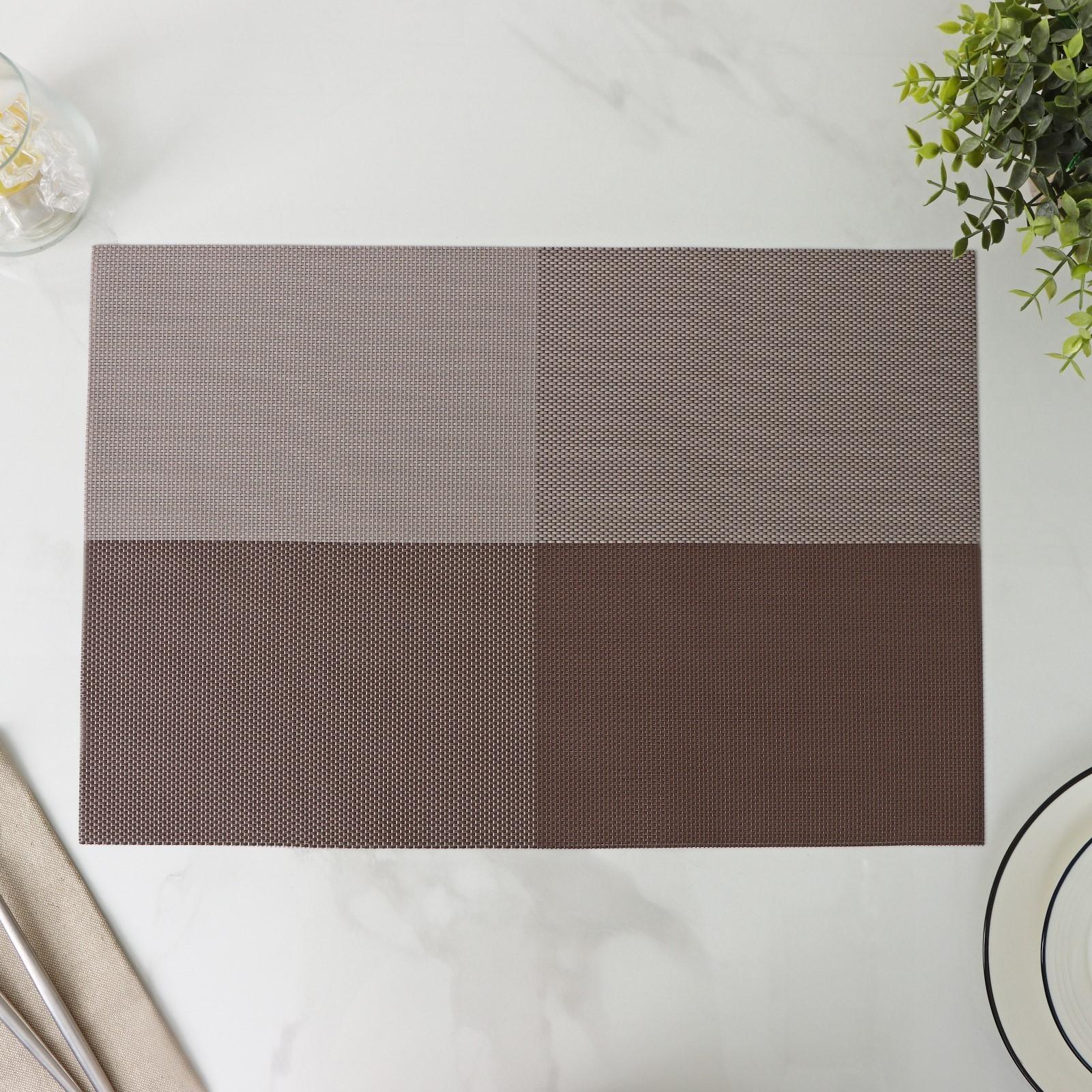 Салфетка сервировочная на стол «Настроение», 45×30 см, цвет коричневый