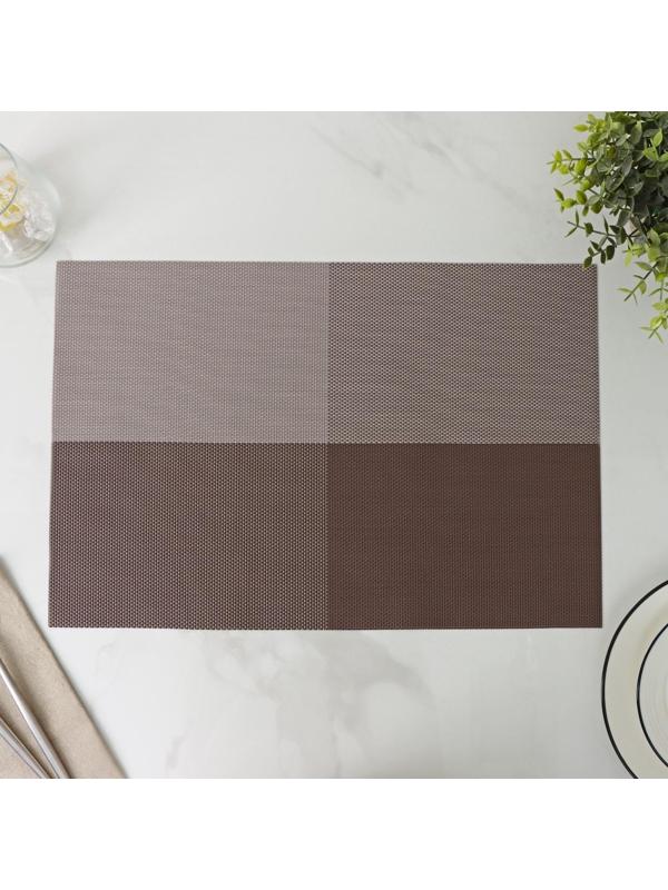 Салфетка сервировочная на стол «Настроение», 45×30 см, цвет коричневый