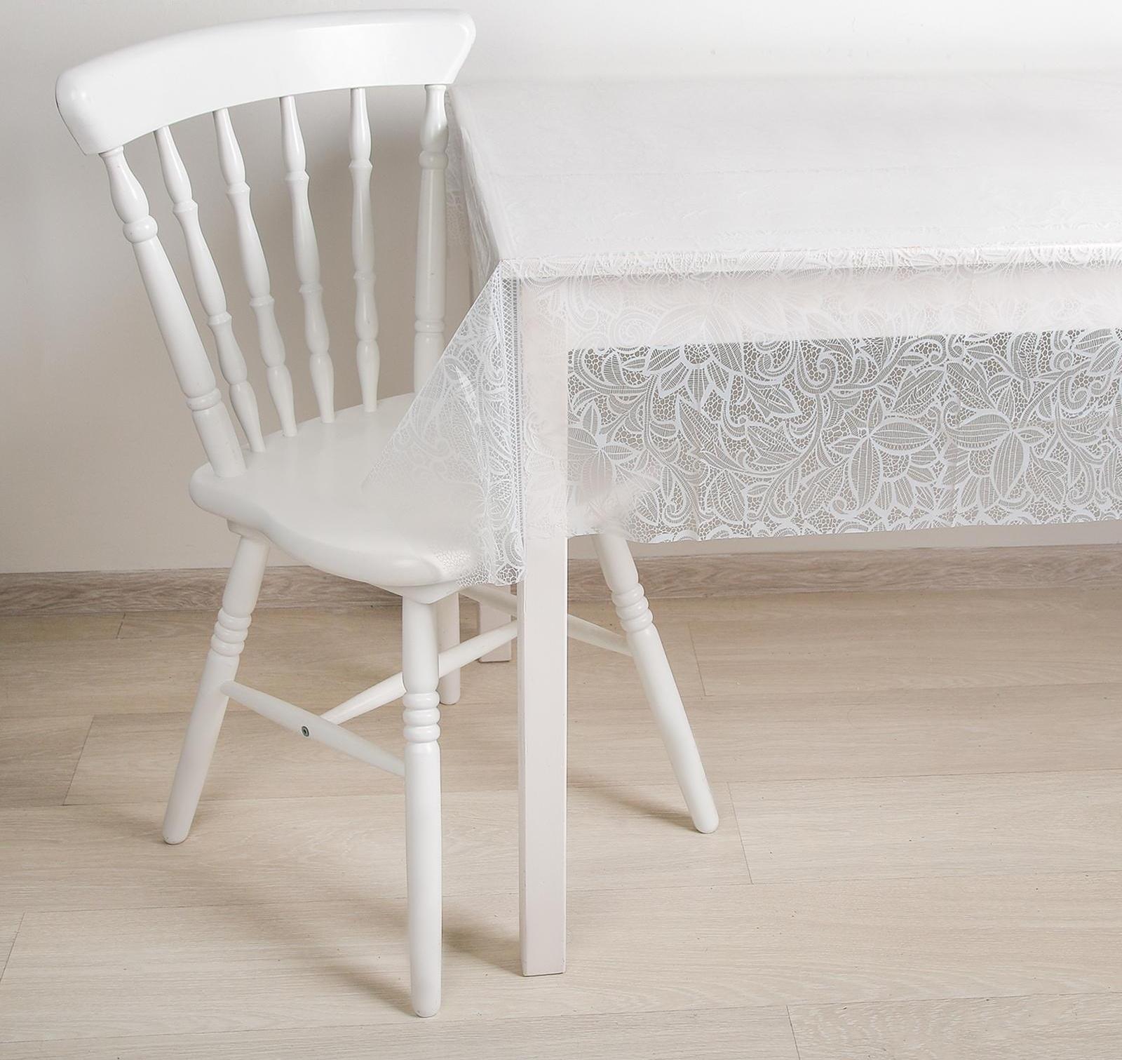 Скатерть без основы многоразовая «Ажур», 110×120 см, цвет прозрачный