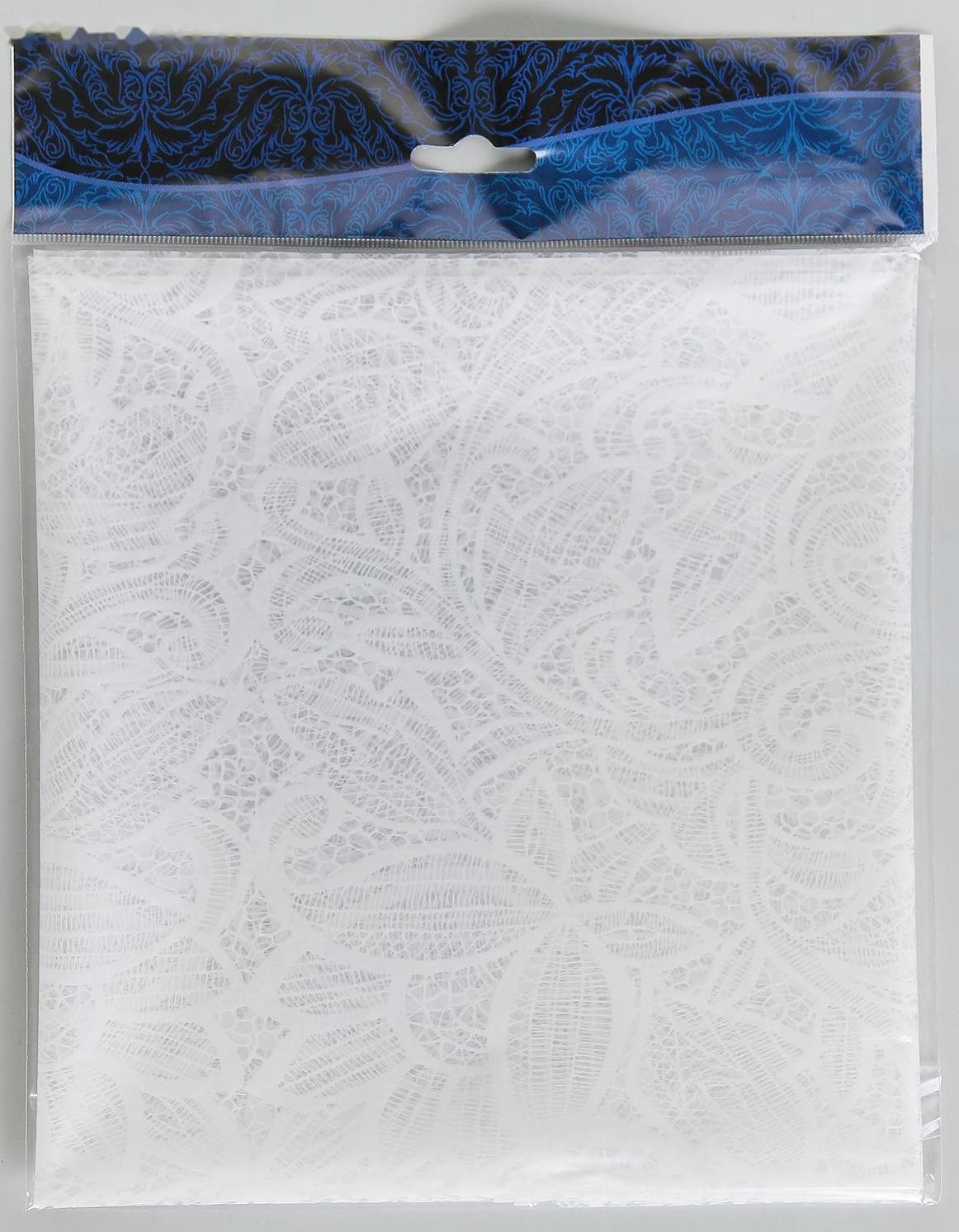 Скатерть без основы многоразовая «Ажур», 110×120 см, цвет прозрачный