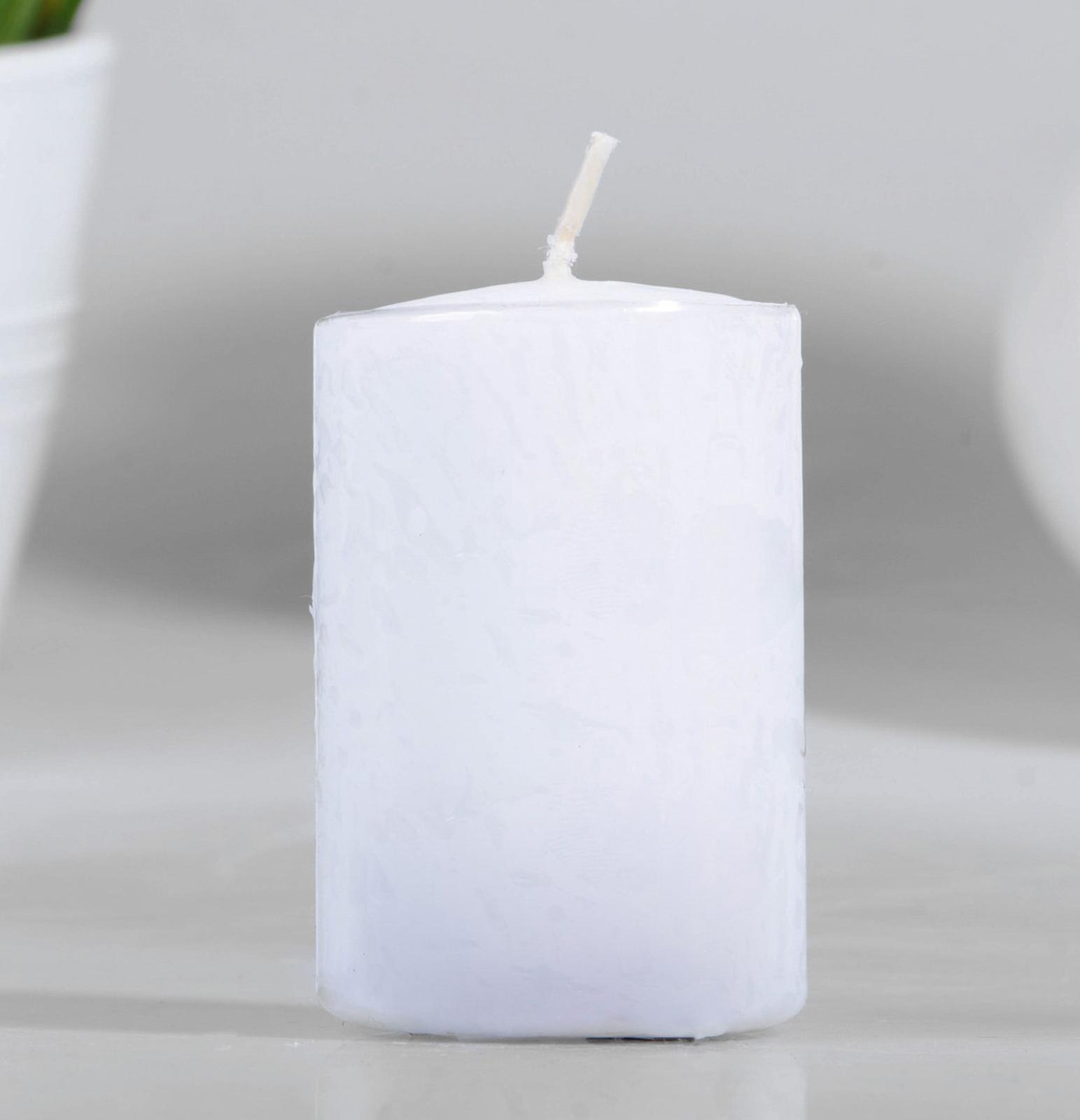 Свеча - цилиндр, 4х6 см, 9 ч, белая