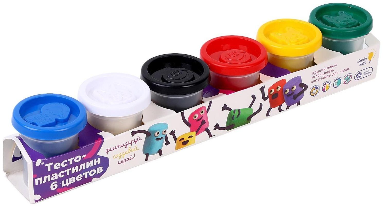 Набор для детского творчества «Тесто-пластилин», 6 цветов по 50 г