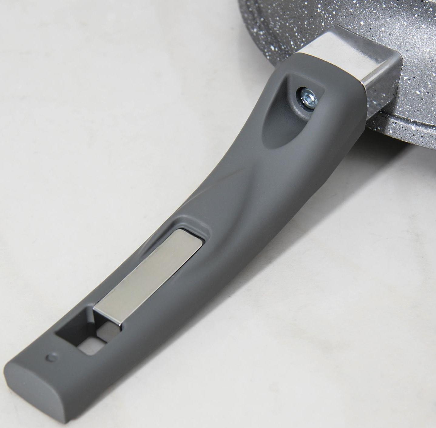 Сковорода «Гранит», d=22 см, пластиковая ручка, антипригарное покрытие, цвет серый