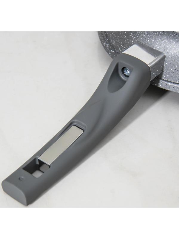 Сковорода «Гранит», d=22 см, пластиковая ручка, антипригарное покрытие, цвет серый