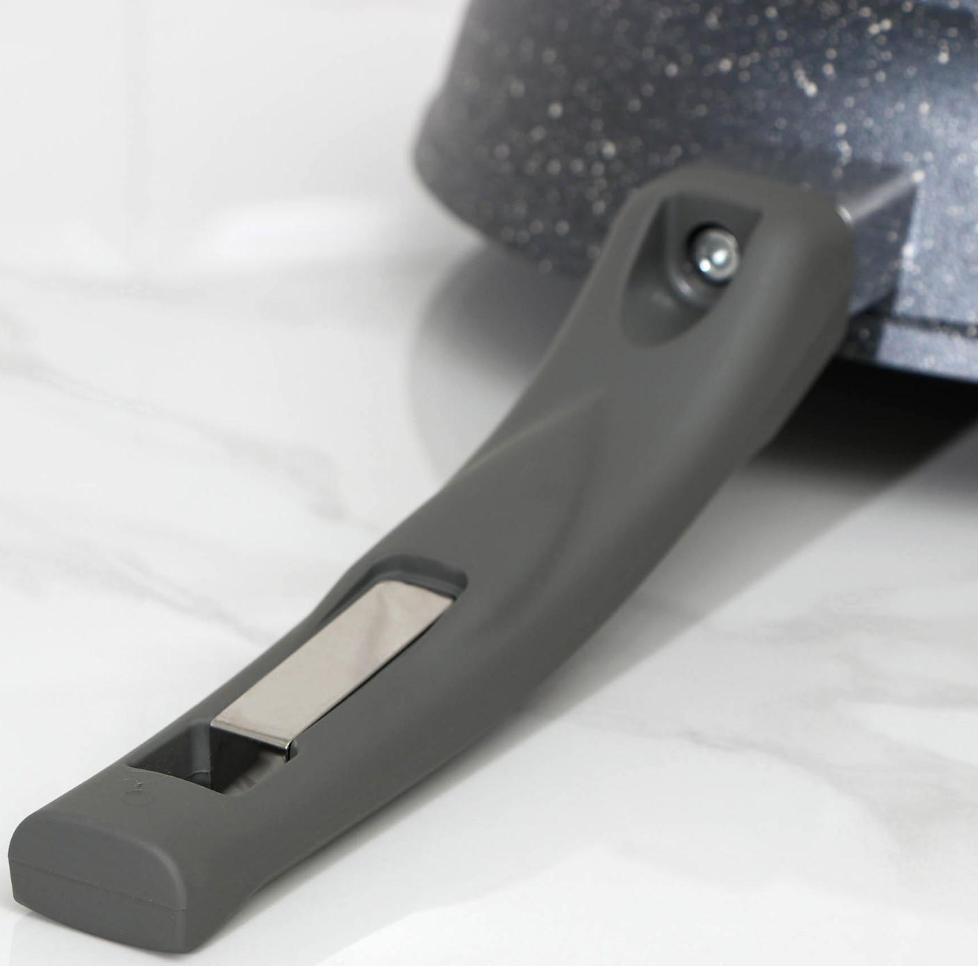 Сковорода «Гранит», d=24 см, пластиковая ручка, антипригарное покрытие, цвет серый