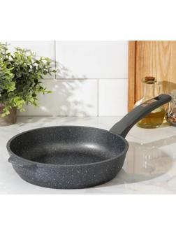 Сковорода «Гранит», d=24 см, пластиковая ручка, антипригарное покрытие, цвет серый