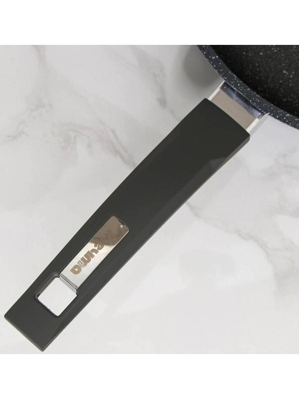 Сковорода «Гранит», d=24 см, пластиковая ручка, антипригарное покрытие, цвет серый