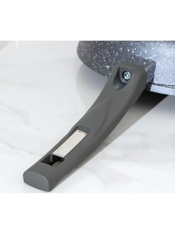 Сковорода «Гранит», d=26 см, пластиковая ручка, антипригарное покрытие, цвет серый