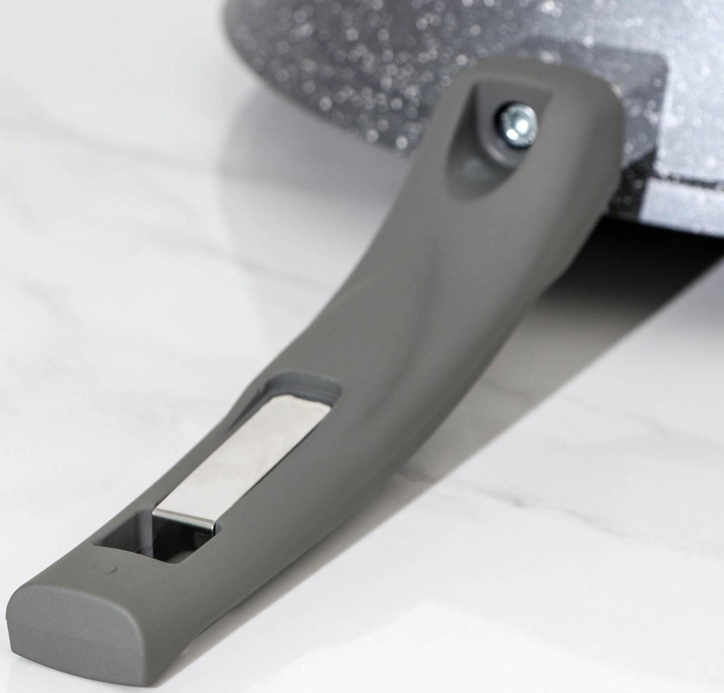 Сковорода «Гранит», d=28 см, пластиковая ручка, антипригарное покрытие, цвет серый