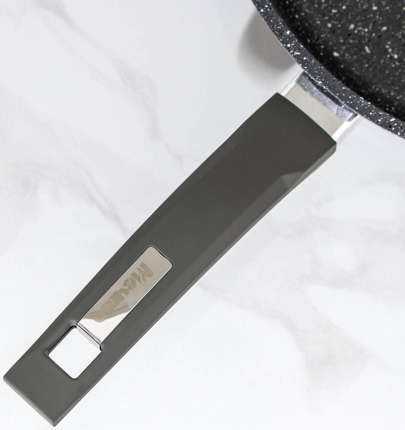 Сковорода «Гранит», d=28 см, пластиковая ручка, антипригарное покрытие, цвет серый