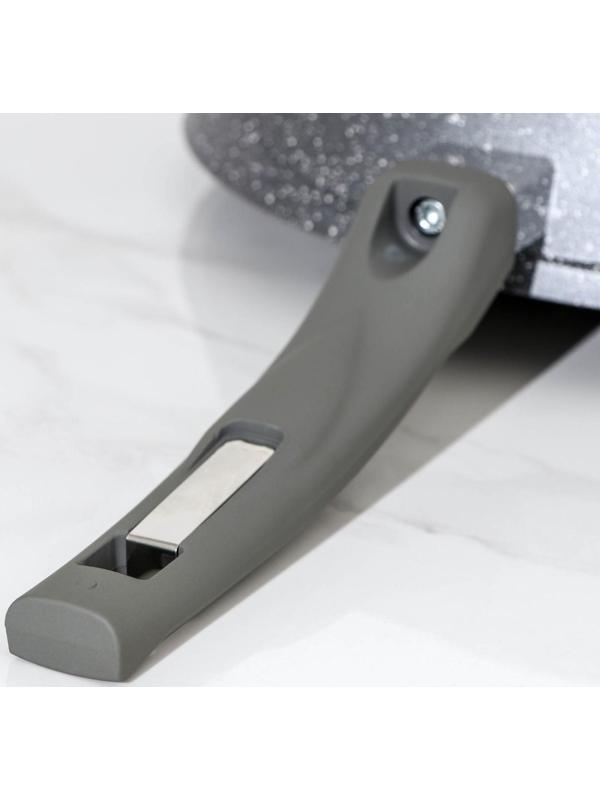 Сковорода «Гранит», d=28 см, пластиковая ручка, антипригарное покрытие, цвет серый