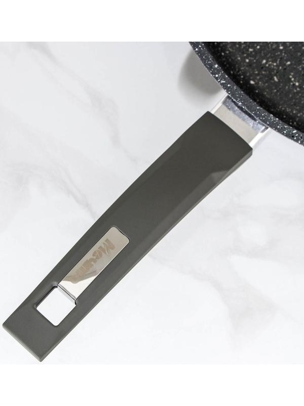 Сковорода «Гранит», d=28 см, пластиковая ручка, антипригарное покрытие, цвет серый