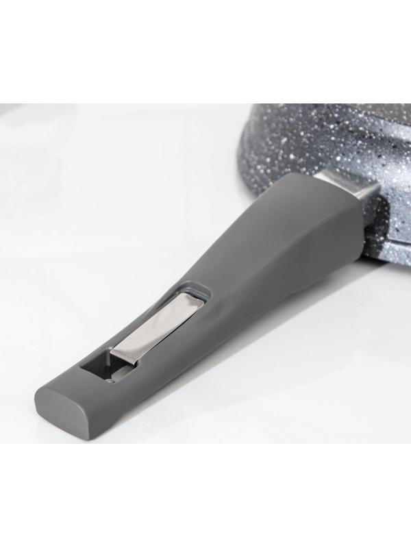 Сковорода «Гранит», d=28 см, съёмная ручка, антипригарное покрытие, цвет серый