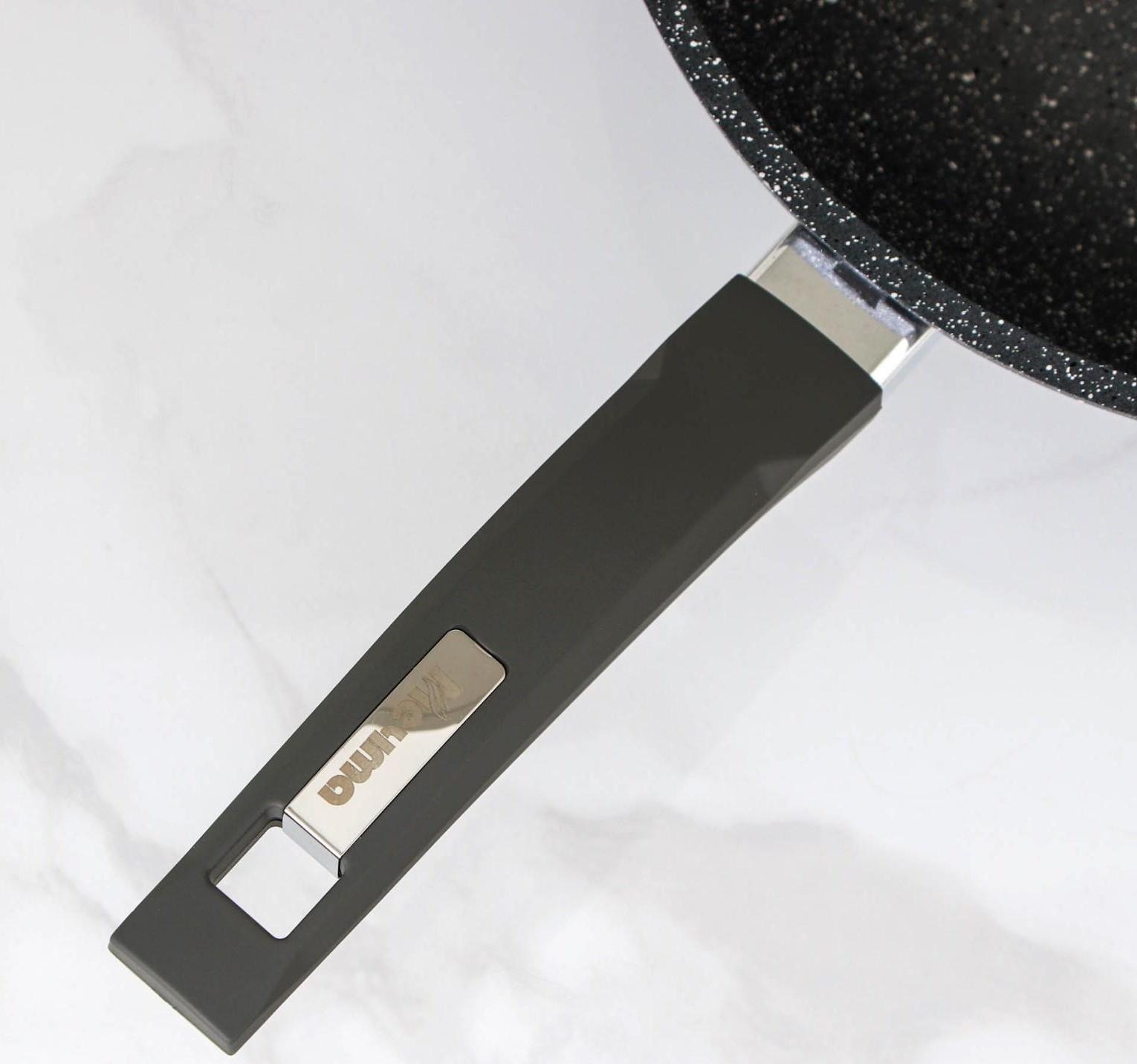 Сковорода-ВОК «Гранит», d=28 см, пластиковая ручка, антипригарное покрытие, цвет серый