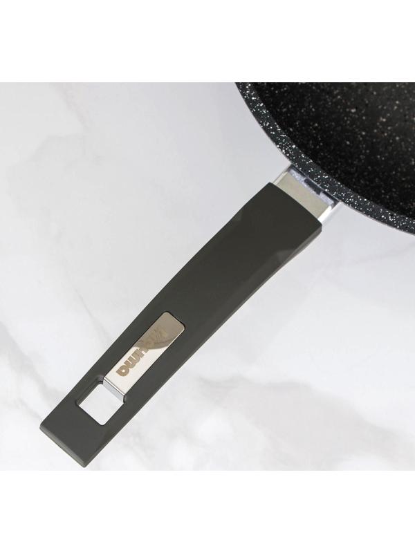 Сковорода-ВОК «Гранит», d=28 см, пластиковая ручка, антипригарное покрытие, цвет серый