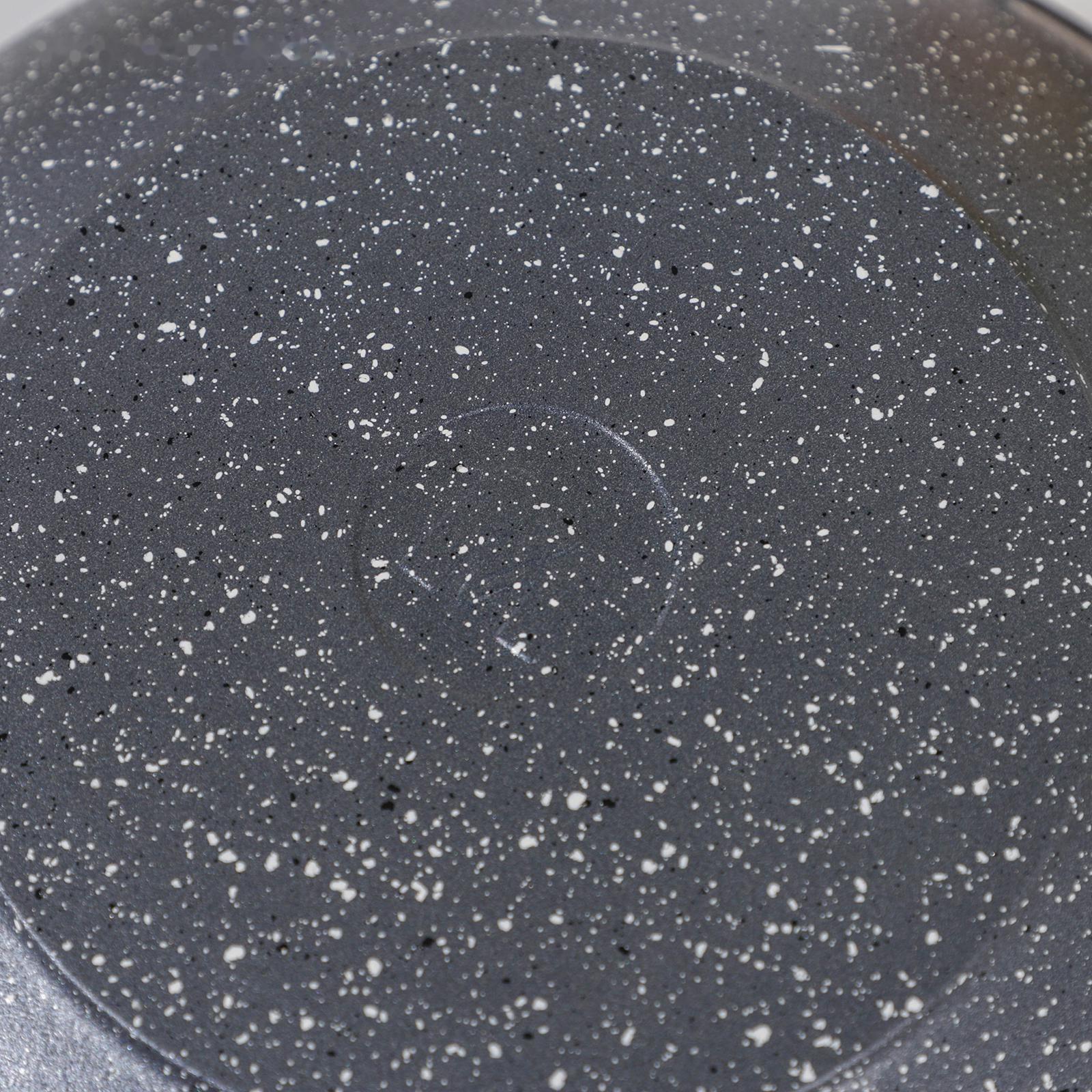 Сковорода-ВОК «Гранит», d=28 см, съёмная ручка, антипригарное покрытие, цвет серый