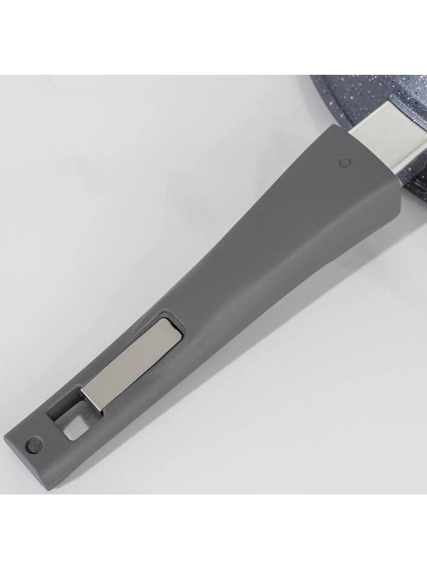 Сковорода-ВОК «Гранит», d=28 см, съёмная ручка, антипригарное покрытие, цвет серый