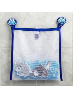 Наклейки в ванную из EVA «Животные Севера» + сетка для хранения игрушек на присосках