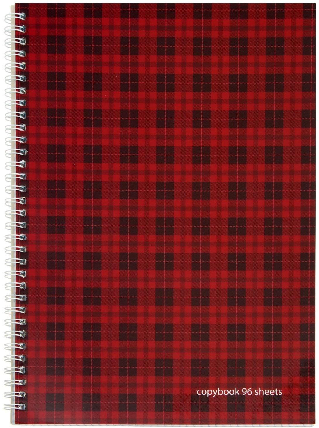 Тетрадь А4, 96 листов в клетку на гребне 