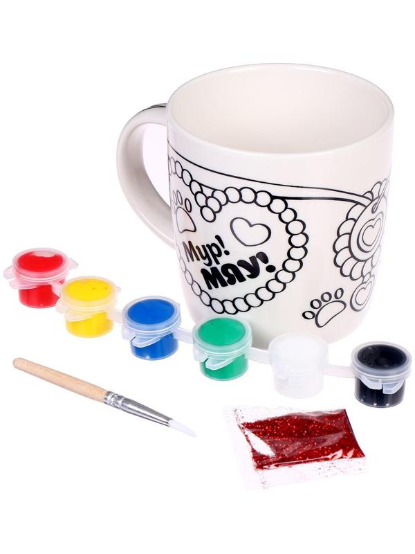 Кружка под роспись «Мур! Мяу!», 300 мл