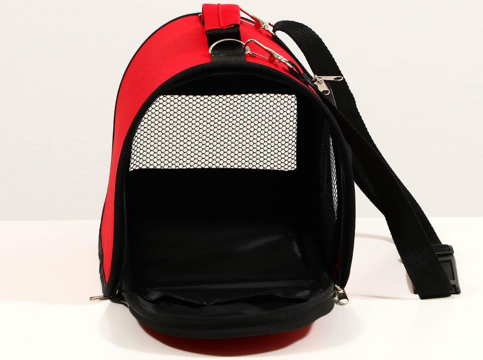 Сумка-переноска с 2 входами, 31 х 20,5 х 23 см, красная