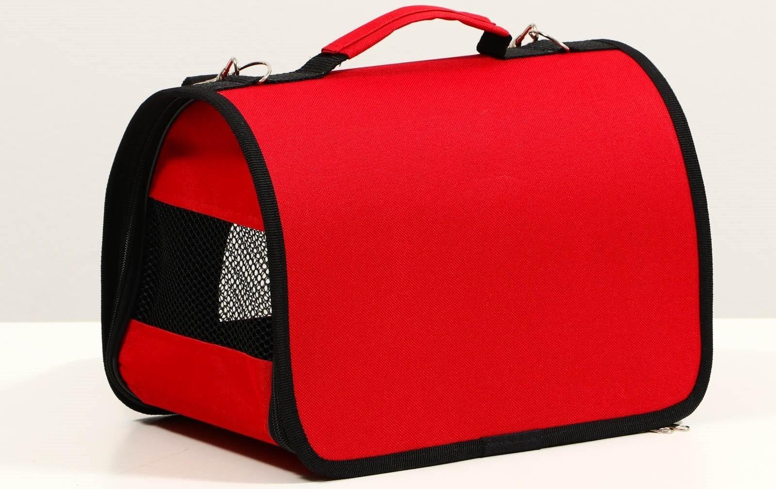 Сумка-переноска с 2 входами, 31 х 20,5 х 23 см, красная