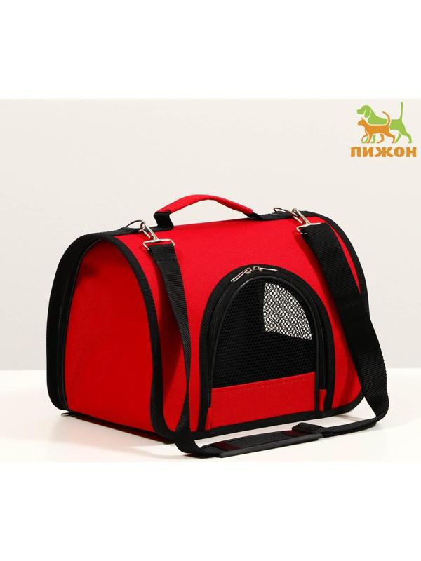 Сумка-переноска с 2 входами, 31 х 20,5 х 23 см, красная