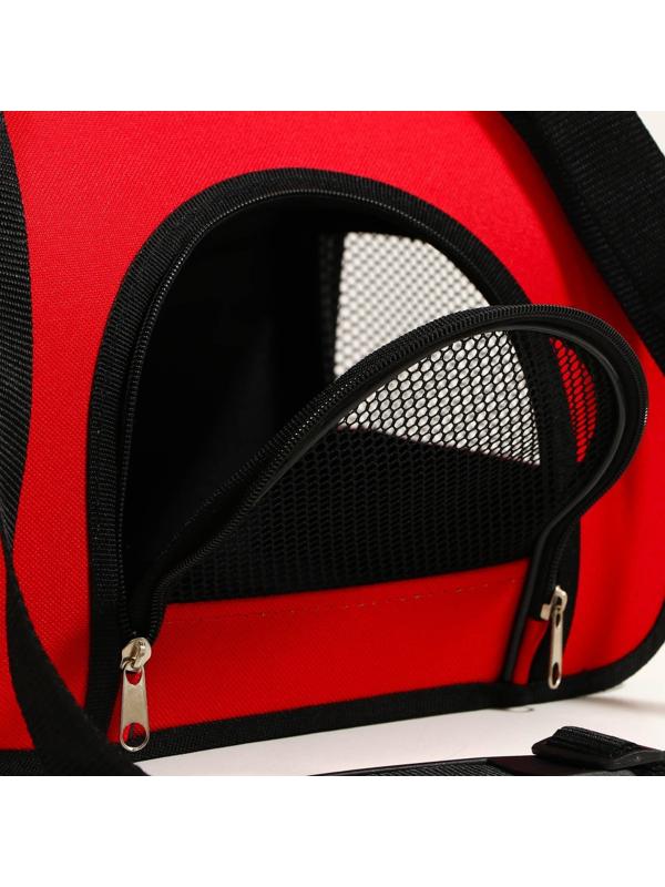 Сумка-переноска с 2 входами, 31 х 20,5 х 23 см, красная