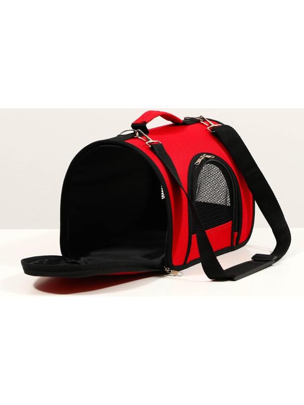 Сумка-переноска с 2 входами, 31 х 20,5 х 23 см, красная