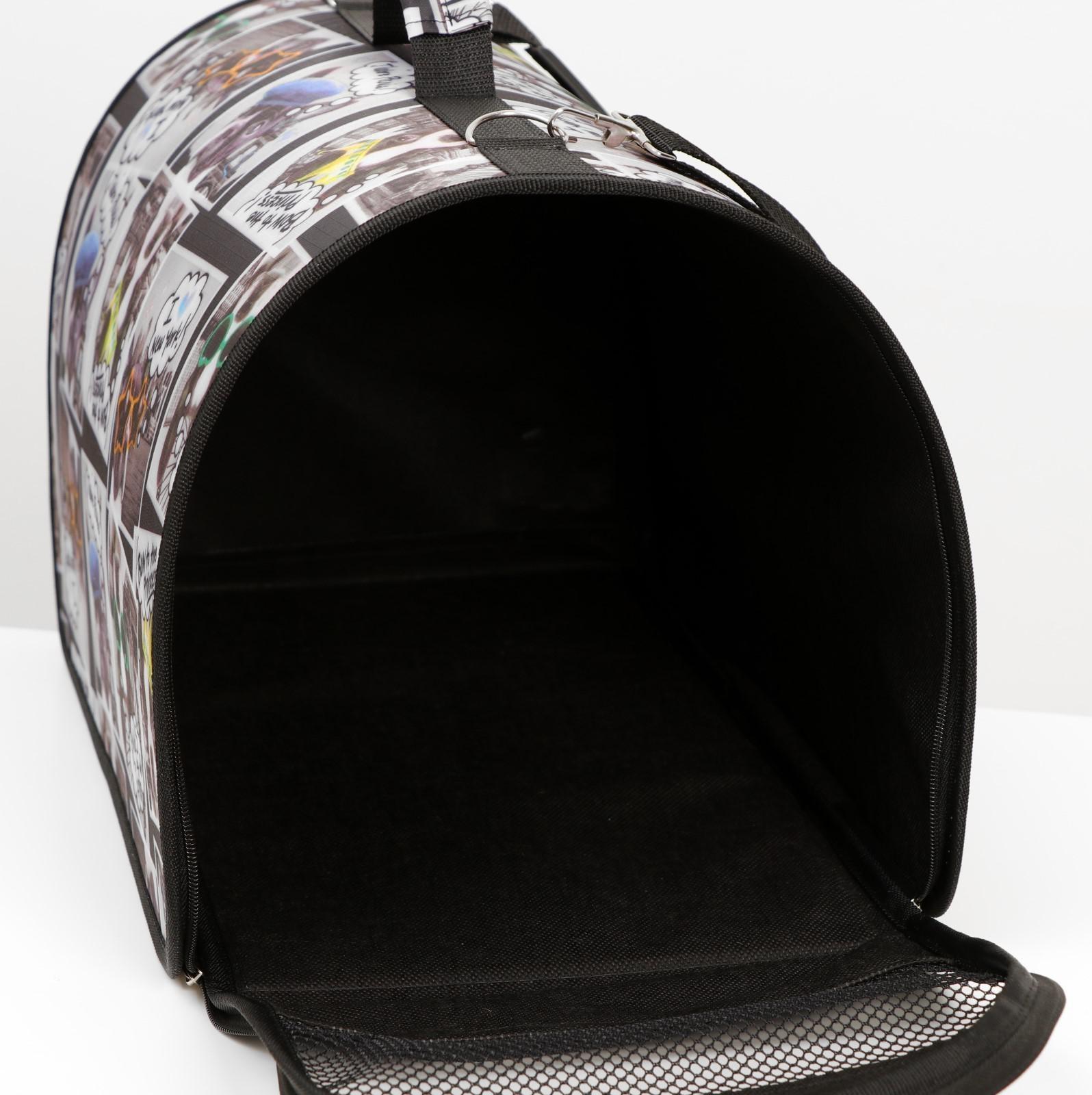 Сумка-переноска с принтом собачки, 31 х 20,5 х 23 см, микс цветов