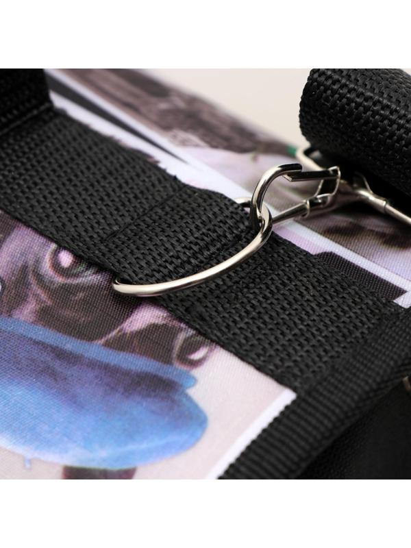 Сумка-переноска с принтом собачки, 31 х 20,5 х 23 см, микс цветов