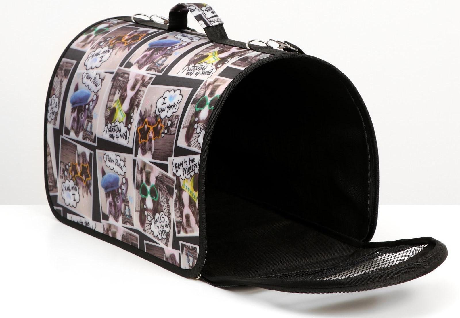 Сумка-переноска с принтом, 46 х 28,5 х 30 см  микс