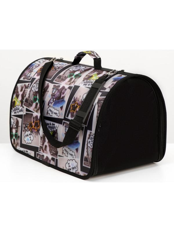 Сумка-переноска с принтом, 46 х 28,5 х 30 см  микс