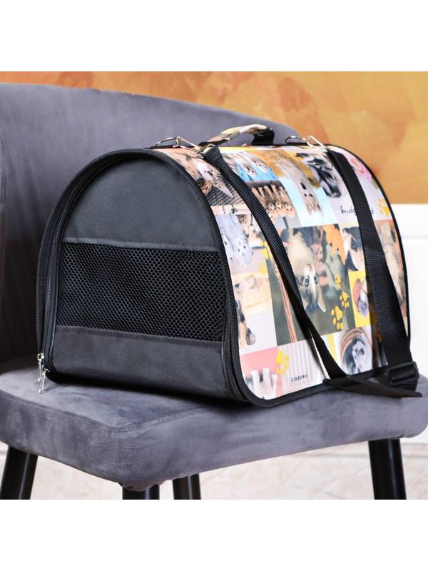 Сумка-переноска с принтом, 46 х 28,5 х 30 см  микс