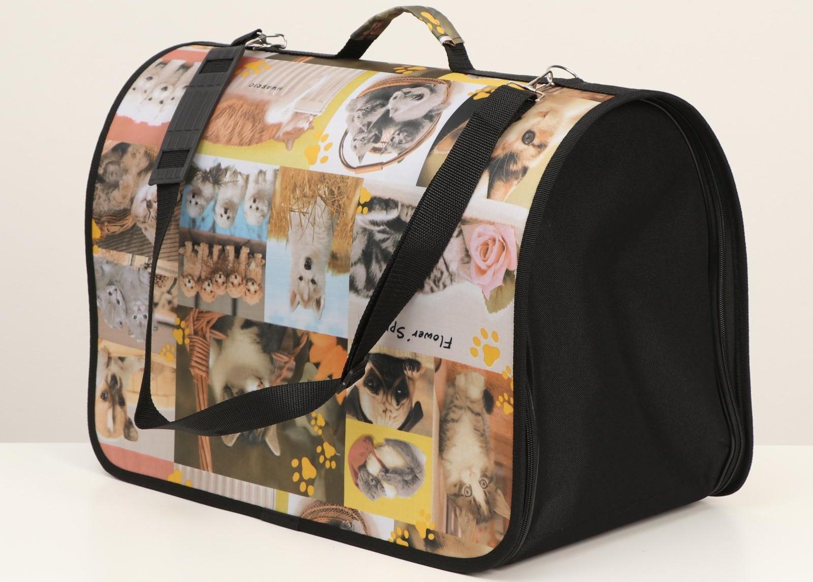 Сумка-переноска с принтом, 49 х 30 х 35 см  микс