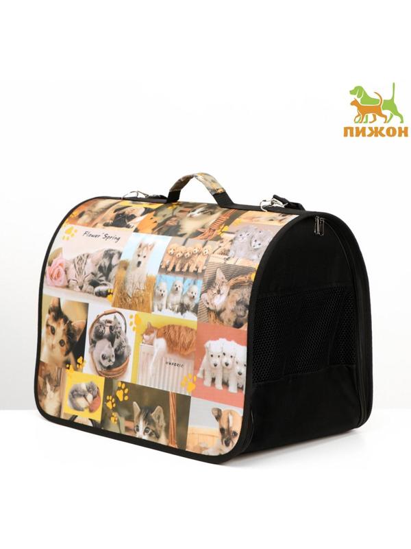 Сумка-переноска с принтом, 49 х 30 х 35 см  микс