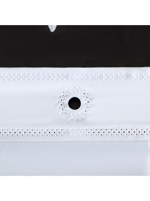 Штора для ванны Доляна «Белые цветы», 180×180 см, EVA