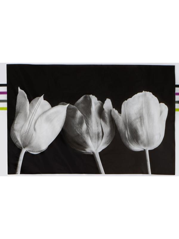 Штора для ванны Доляна «Белые цветы», 180×180 см, EVA