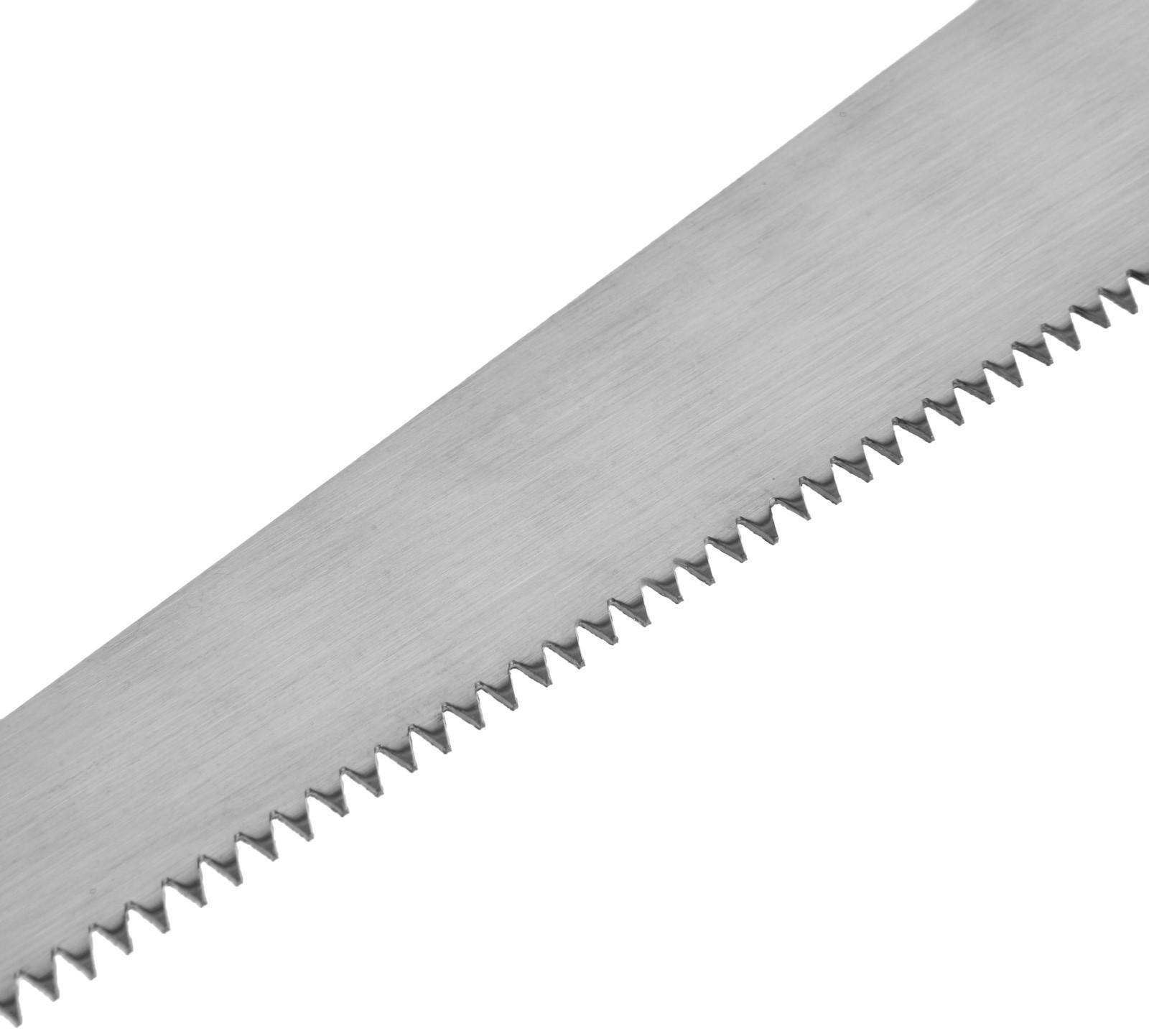 Ножовка по дереву ЛОМ, выкружная, обрезиненная рукоятка, каленый зуб, 7-8 TPI, 350 мм