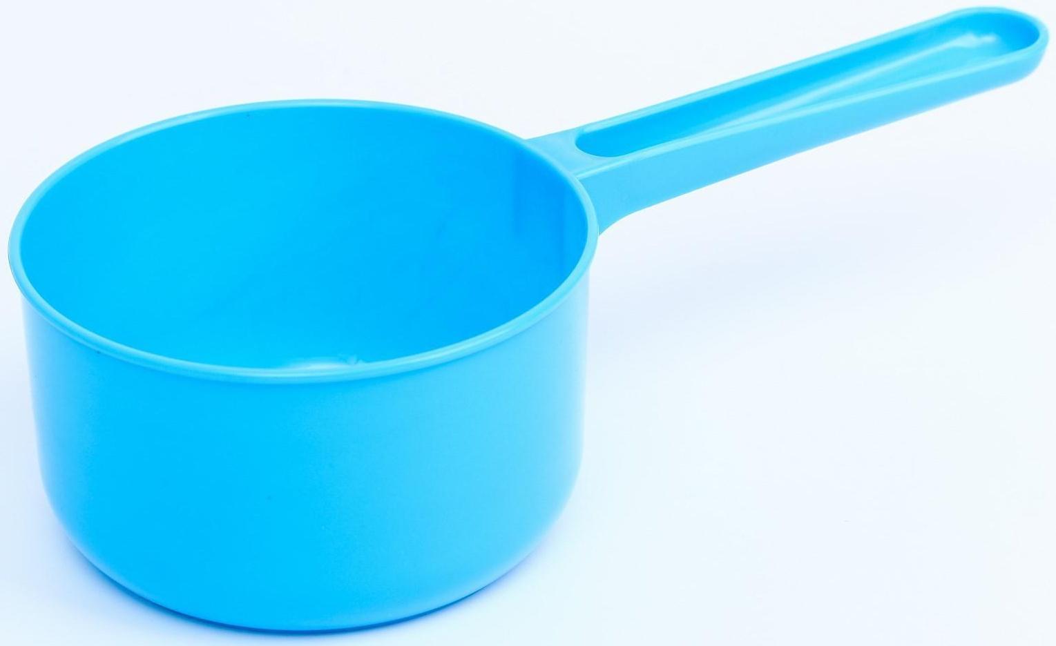 Ковш для купания и мытья головы, детский банный ковшик, хозяйственный  0,75 л, цвет МИКС