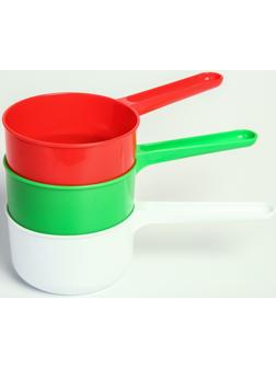 Ковш для купания и мытья головы, детский банный ковшик, хозяйственный  0,75 л, цвет МИКС